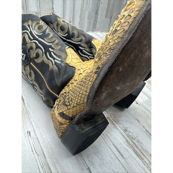Los Altos Buttercup Python J-Toe Mens 7 EE Handmade Leather Exotic Cowboy Boots main image 16